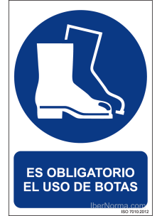 Señal Es obligatorio el uso de botas - PVC - NMZ (Normaluz)
