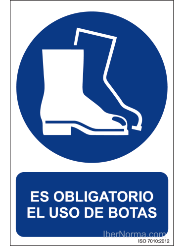 Señal Es obligatorio el uso de botas - PVC - NMZ (Normaluz)