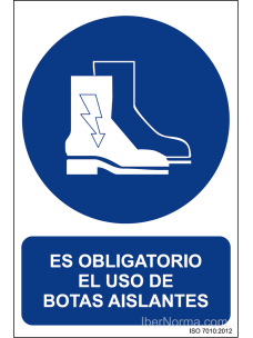 Señal Es obligatorio el uso de botas aislantes - PVC - NMZ (Normaluz)