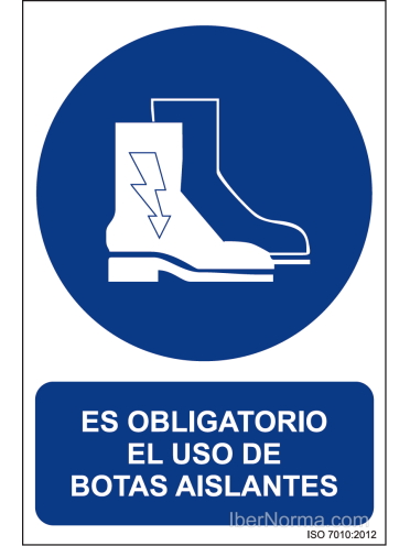 Señal Es obligatorio el uso de botas aislantes - PVC - NMZ (Normaluz)