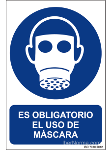 Señal Es obligatorio el uso de máscara - PVC - NMZ (Normaluz)