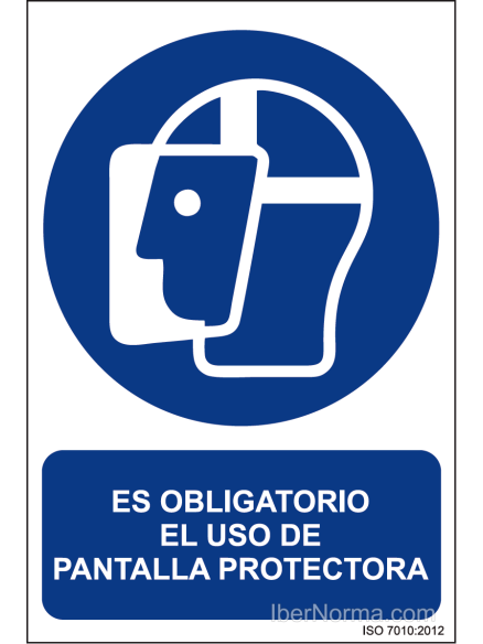 Señal Es obligatorio el uso de pantalla protectora - PVC - NMZ (Normaluz)