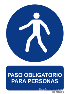 Señal Paso obligatorio para personas - PVC - NMZ (Normaluz)