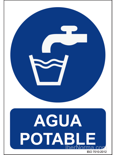 Señal Agua potable - PVC - NMZ (Normaluz)