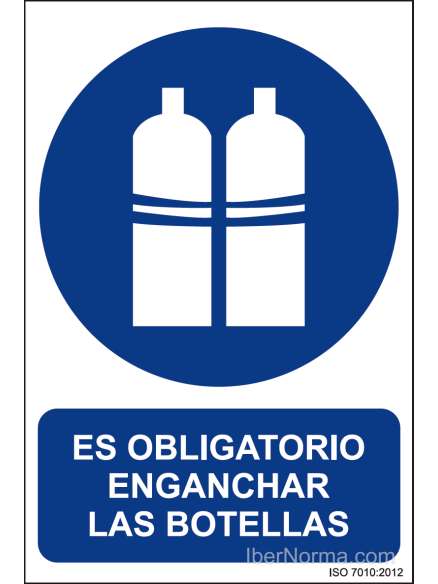 Señal Es obligatorio enganchar las botellas - PVC - NMZ (Normaluz)
