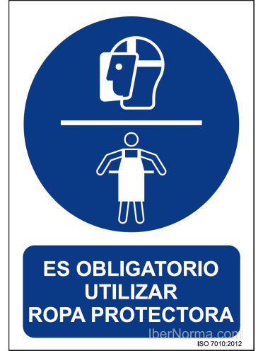 Señal Es obligatorio utilizar ropa protectora - PVC - NMZ (Normaluz)