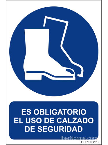 Señal Es obligatorio el uso de calzado de seguridad - PVC - NMZ (Normaluz)
