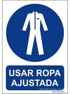 Señal Usar ropa ajustada - PVC - NMZ (Normaluz)