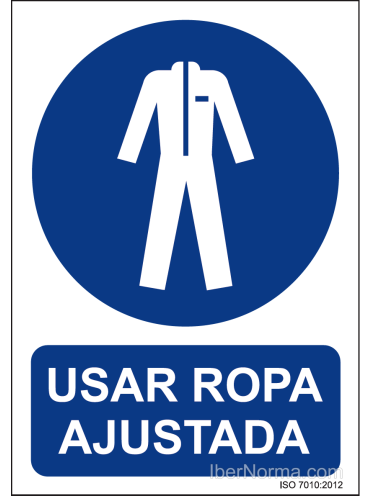 Señal Usar ropa ajustada - PVC - NMZ (Normaluz)