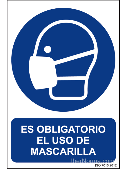 Señal Es obligatorio el uso de mascarilla - PVC - NMZ (Normaluz)