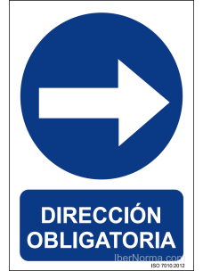 Señal Dirección obligatoria (Derecha) - PVC - NMZ (Normaluz)