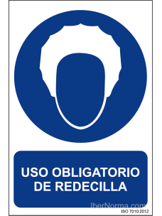 Señal Uso obligatorio de redecilla - PVC - NMZ (Normaluz)
