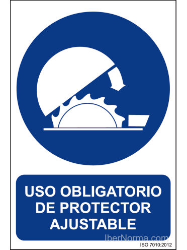 Señal Uso obligatorio de protector ajustable - PVC - NMZ (Normaluz)