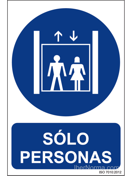 Señal Sólo personas - PVC - NMZ (Normaluz)