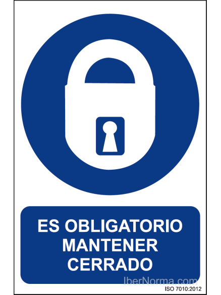 Señal Es obligatorio mantener cerrado - PVC - NMZ (Normaluz)