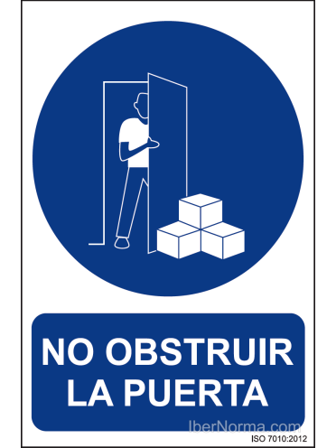 Señal No obstruir la puerta - PVC - NMZ (Normaluz)