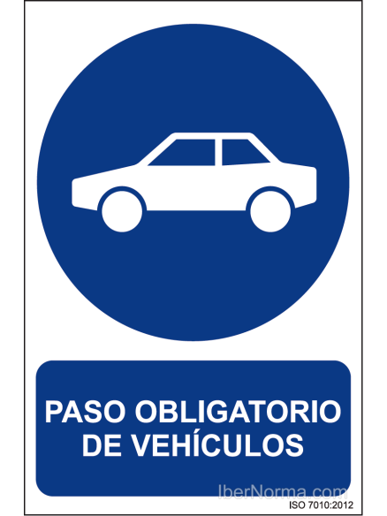 Señal Paso obligatorio de vehículos - PVC - NMZ (Normaluz)