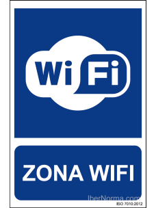 Señal Zona WiFi - PVC - NMZ (Normaluz)
