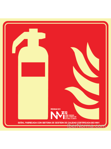Señal Extintor (Sólo Pictograma) - PVC - NMZ (Normaluz)