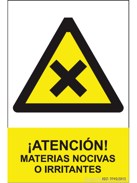 Señal ¡Atención! Materias nocivas o irritantes - PVC - NMZ (Normaluz)