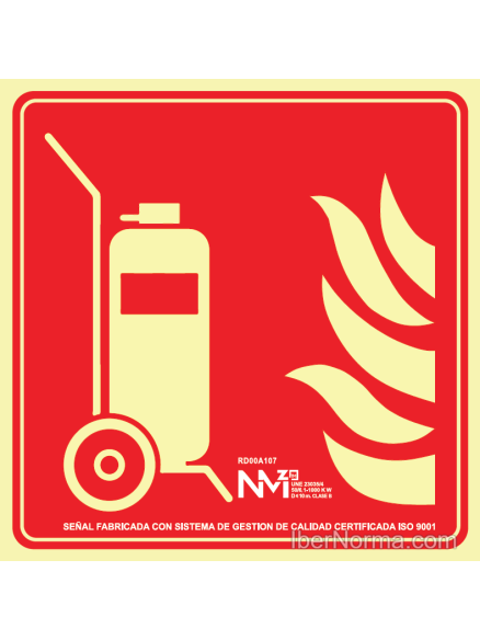 Señal Extintor Móvil (Sólo Pictograma) - PVC - NMZ (Normaluz)