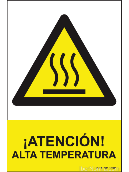 Señal ¡Atención! Alta temperatura - PVC - NMZ (Normaluz)