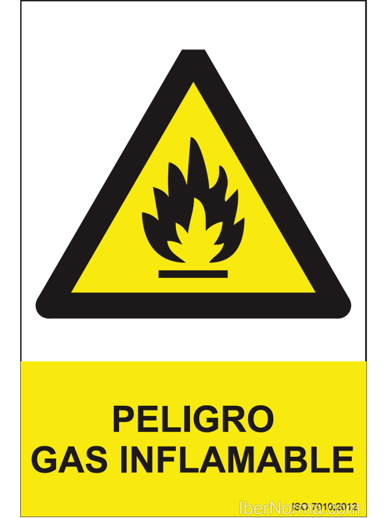 Señal Peligro Gas inflamable - PVC - NMZ (Normaluz)