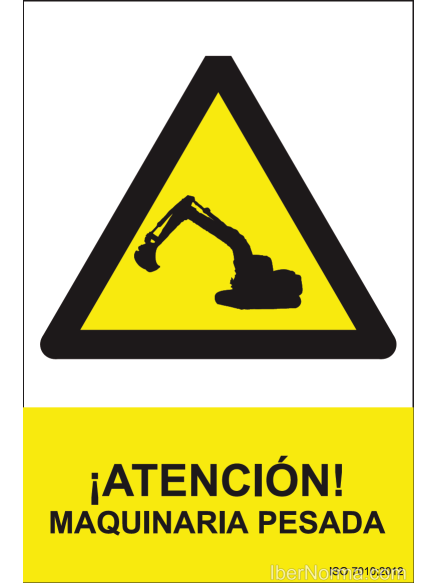 Señal ¡Atención! Maquinaria pesada - PVC - NMZ (Normaluz) Señal ¡Atención! Maquinaria pesada - PVC - NMZ (Normaluz)