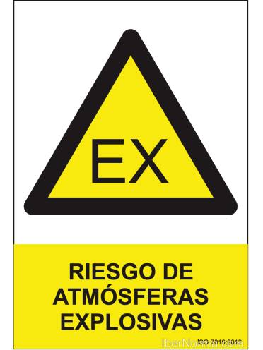 Señal Riesgo de atmósferas explosivas ATEX - PVC - NMZ (Normaluz)