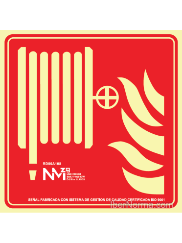 Señal Boca de Incendio (Sólo Pictograma) BIE - PVC - NMZ (Normaluz)