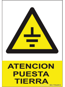 Señal Atención Puesta tierra - PVC - NMZ (Normaluz)