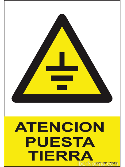 Señal Atención Puesta tierra - PVC - NMZ (Normaluz)