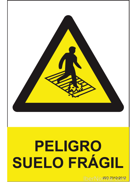 Señal Peligro suelo frágil - PVC - NMZ (Normaluz)