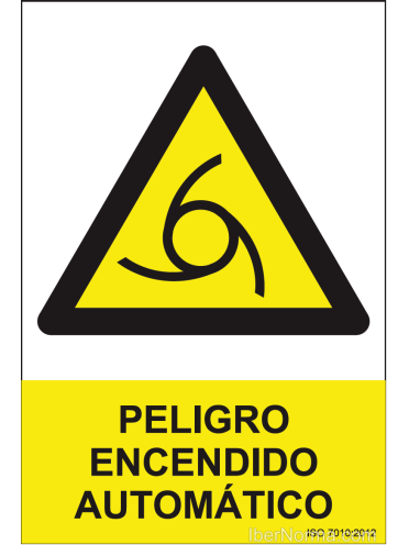 Señal Peligro Encendido automático - PVC - NMZ (Normaluz)