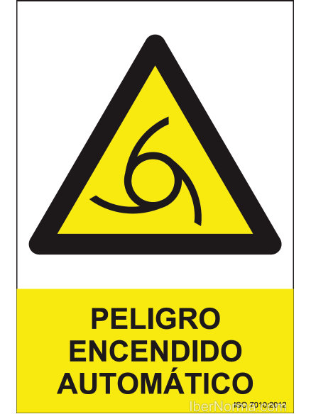 Señal Peligro Encendido automático - PVC - NMZ (Normaluz)