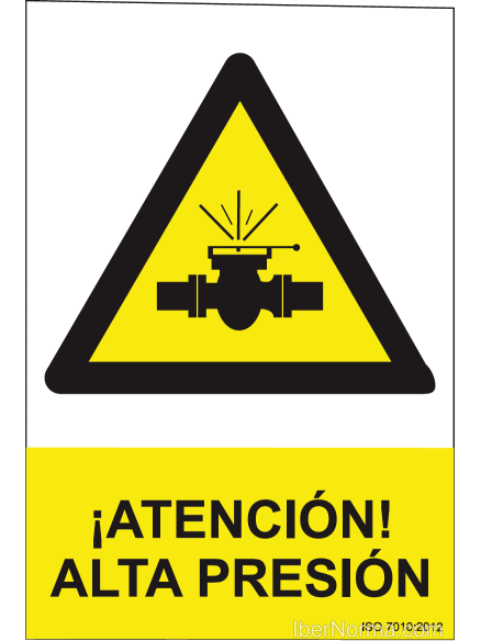 Señal ¡Atención! Alta presión - PVC - NMZ (Normaluz)