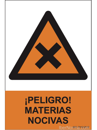 Señal ¡Peligro! Materias nocivas - PVC - NMZ (Normaluz)