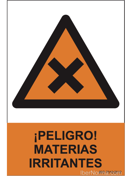 Señal ¡Peligro! Materias irritantes - PVC - NMZ (Normaluz)