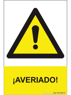 Señal ¡Averiado! (Fuera de servicio) - PVC - NMZ (Normaluz)