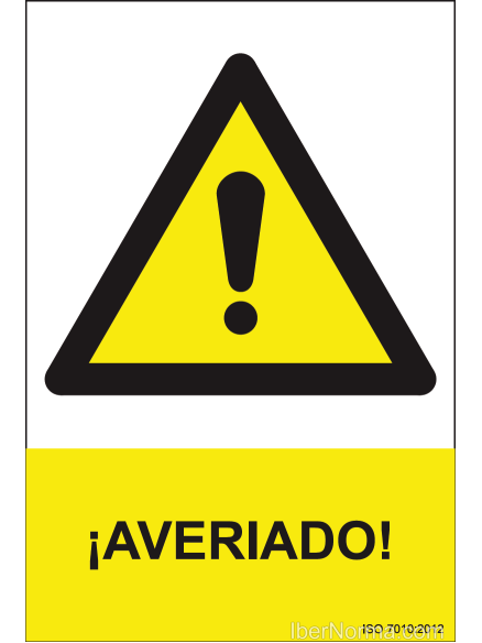 Señal ¡Averiado! (Fuera de servicio) - PVC - NMZ (Normaluz) Señal ¡Averiado! (Fuera de servicio) - PVC - NMZ (Normaluz)