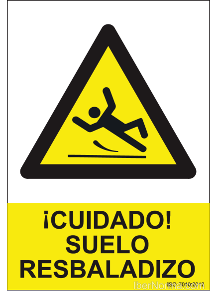 Señal ¡Cuidado! Suelo resbaladizo - PVC - NMZ (Normaluz)