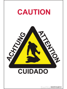 Señal Caution Cuidado Attention Achtung - PVC - NMZ (Normaluz)