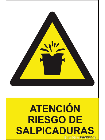 Señal Atención Riesgo de salpicaduras - PVC - NMZ (Normaluz)
