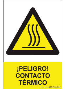 Señal ¡Peligro! Contacto térmico - PVC - NMZ (Normaluz)