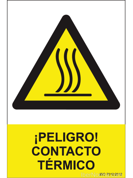 Señal ¡Peligro! Contacto térmico - PVC - NMZ (Normaluz)