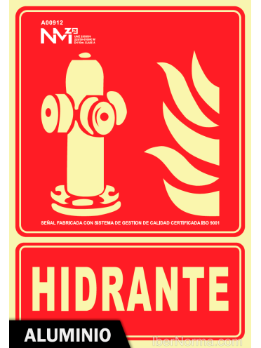 Señal Aluminio - Hidrante - NMZ (Normaluz)
