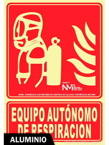 Señal Aluminio - Equipo autónomo de respiración - NMZ (Normaluz)