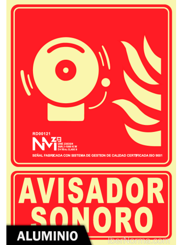 Señal Aluminio - Avisador sonoro - NMZ (Normaluz)