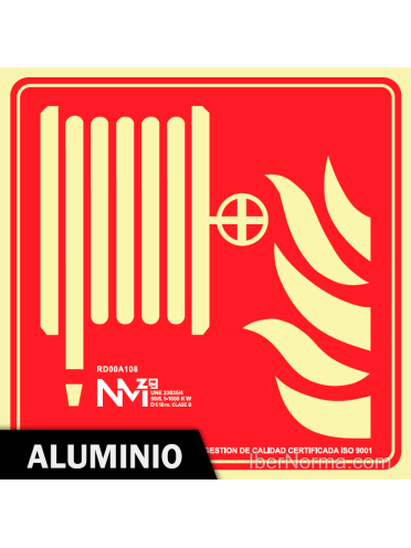 Señal Aluminio - Boca de Incendio (Sólo Pictograma) - NMZ (Normaluz)