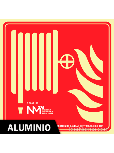 Señal Aluminio - Boca de Incendio (Sólo Pictograma) - NMZ (Normaluz) Señal Aluminio - Boca de Incendio (Sólo Pictograma) - NMZ (Normaluz)